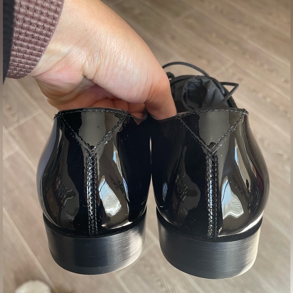 Authentic YSL Saint Laurent Patent leather Derby Dress shoes size 37 - Picture 8 of 13
